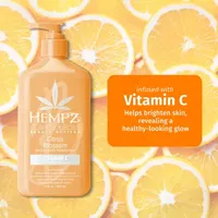 Hempz Citrus Blossom Herbal Body Moisturizer With Brightening Vitamin C 17 Oz.