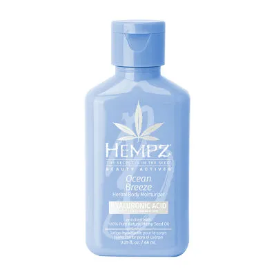 Hempz Mini Ocean Breeze Herbal Body Moisturizer With Hyaluronic Acid 2.25 Oz.