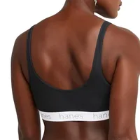 Hanes Originals Ultimate Stretch Cotton Women's Scoopneck Bralette, 2-Pack DHO102