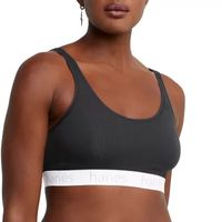 Hanes Originals Ultimate Stretch Cotton Women's Scoopneck Bralette, 2-Pack DHO102