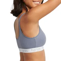 Hanes Originals Ultimate Stretch Cotton Women's Scoopneck Bralette, 2-Pack DHO102