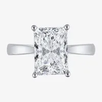 (H-I / Si2) Womens 3 CT. T.W. Lab Grown White Diamond 14K Gold Radiant-Cut Solitaire Engagement Ring