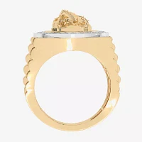 G-H / Si1-Si2) Mens 1/2 CT. T.W. Lab Grown White Diamond 10K Gold Fashion Ring