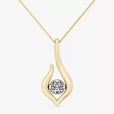 Sirena Womens 1/8 CT. Natural Diamond 14K Gold 14K Two Tone Gold 18 Inch Pendant Necklace