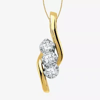 Sirena® ½ CT.T.W. Natural Diamond 3-Stone Pendant Necklace