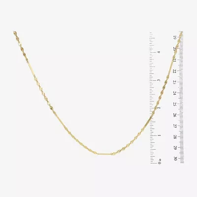 Made in Italy 10K Gold 18 Inch Solid Mesh Chain Necklace