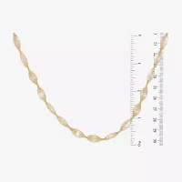 Made in Italy 10K Gold 18 Inch Solid Mesh Chain Necklace