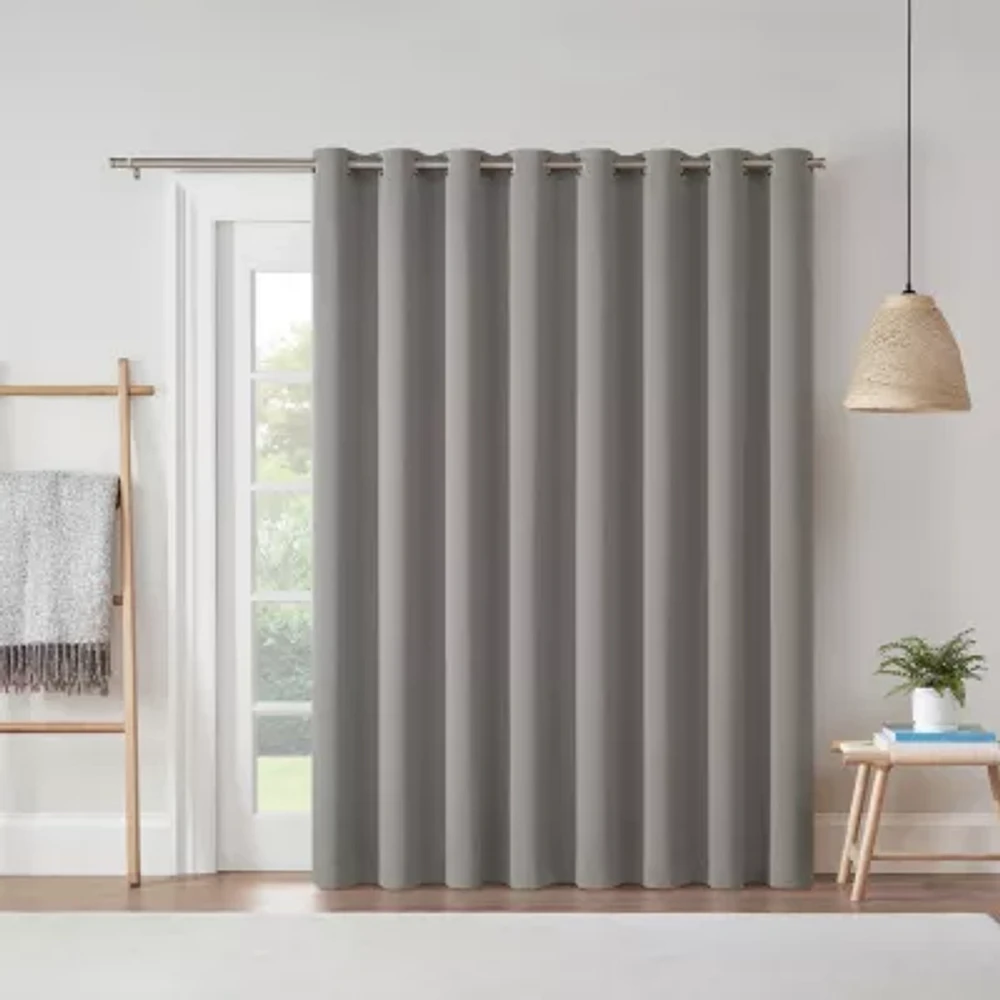 Eclipse Darrell Blackout Grommet Top Single Patio Door Curtains