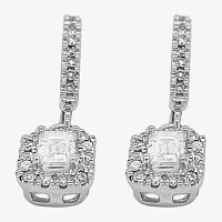 (G-H / Vs1-Vs2) 1 1/2 CT. T.W. Lab Grown White Diamond 10K White Gold Drop Earrings