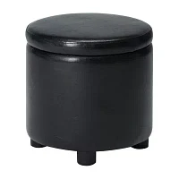 Designs4Comfort Round Storage Ottoman