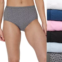 Hanes Ultimate™ Cool Comfort™ Cotton Ultra Soft 6 Pack Average + Full Figure Cooling Brief Panty 40h6cc