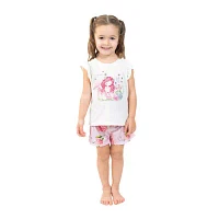 Dots & Dreams Girls Round Neck Short Sleeve 4-pc. Pajama Sets