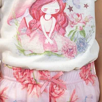 Dots & Dreams Girls Round Neck Short Sleeve 4-pc. Pajama Sets