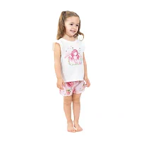 Dots & Dreams Girls Round Neck Short Sleeve 4-pc. Pajama Sets
