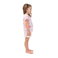 Dots & Dreams Girls Round Neck Short Sleeve 4-pc. Pajama Sets