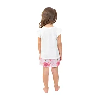 Dots & Dreams Girls Round Neck Short Sleeve 4-pc. Pajama Sets