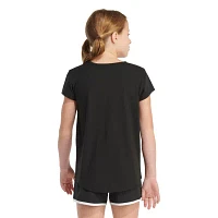 adidas Big Girls Crew Neck Short Sleeve Graphic T-Shirt