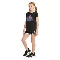 adidas Big Girls Crew Neck Short Sleeve Graphic T-Shirt