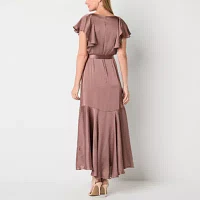 Danny & Nicole Womens Short Sleeve Fit + Flare Dress