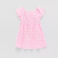 Okie Dokie Toddler & Little Girls Short Sleeve A-Line Dress