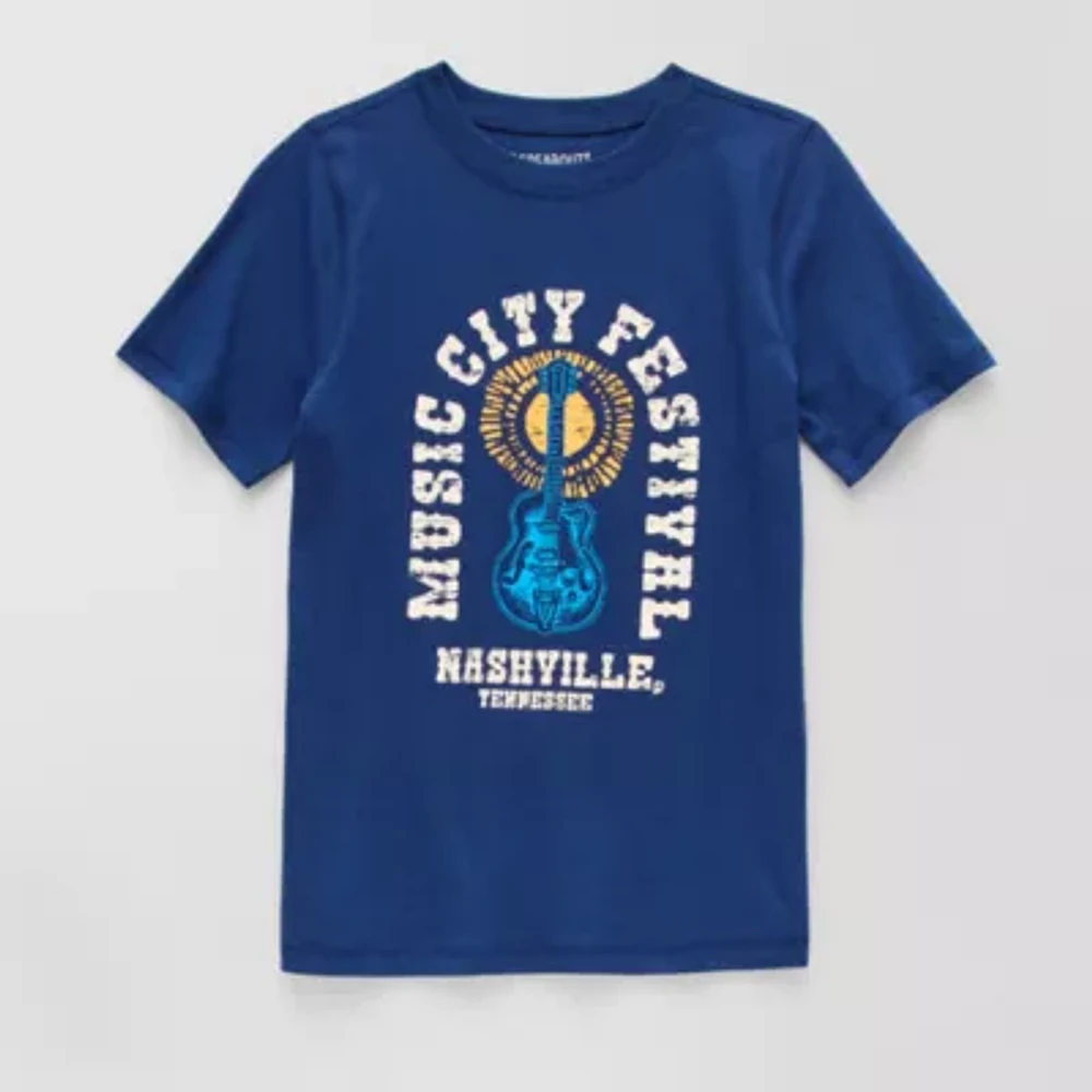 Thereabouts Little & Big Boys Adaptive Crew Neck Short Sleeve Graphic T-Shirt
