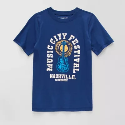 Thereabouts Little & Big Boys Adaptive Crew Neck Short Sleeve Graphic T-Shirt