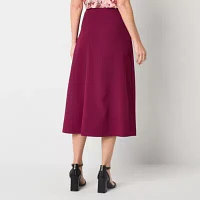 Liz Claiborne Womens Midi Full Skirt