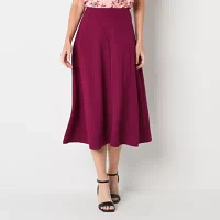 Liz Claiborne Womens Midi Full Skirt