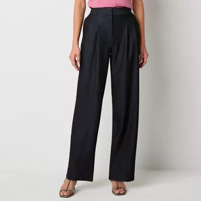 Worthington-Petite Relaxed Fit Straight Trouser