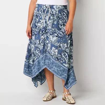 Frye and Co. Womens Handkerchief Maxi Skirt