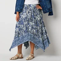 Frye and Co. Womens Handkerchief Maxi Skirt