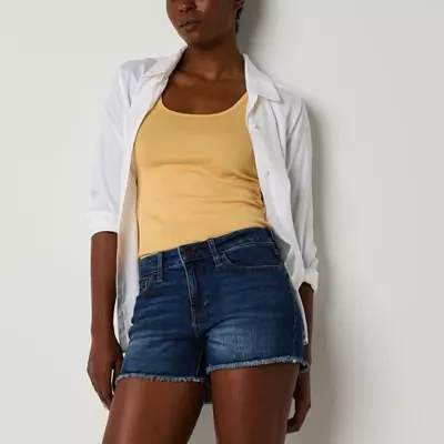 a.n.a Womens Mid Rise 3 1/2" Denim Short