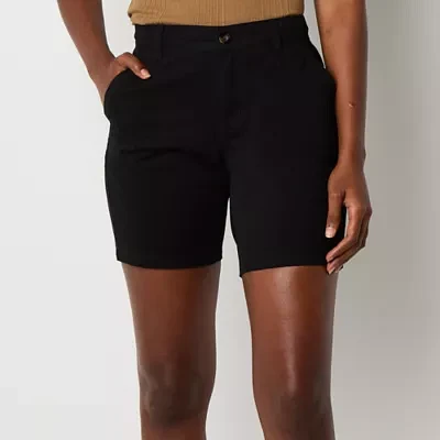 a.n.a Womens 7" Mid Rise Chino Short