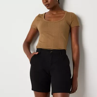 a.n.a Womens 7" Mid Rise Chino Short