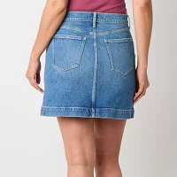 a.n.a Womens High Rise Denim Skirt