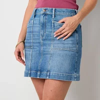 a.n.a Womens High Rise Denim Skirt