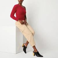 Worthington Womens Tapered Cargo Pant-Tall