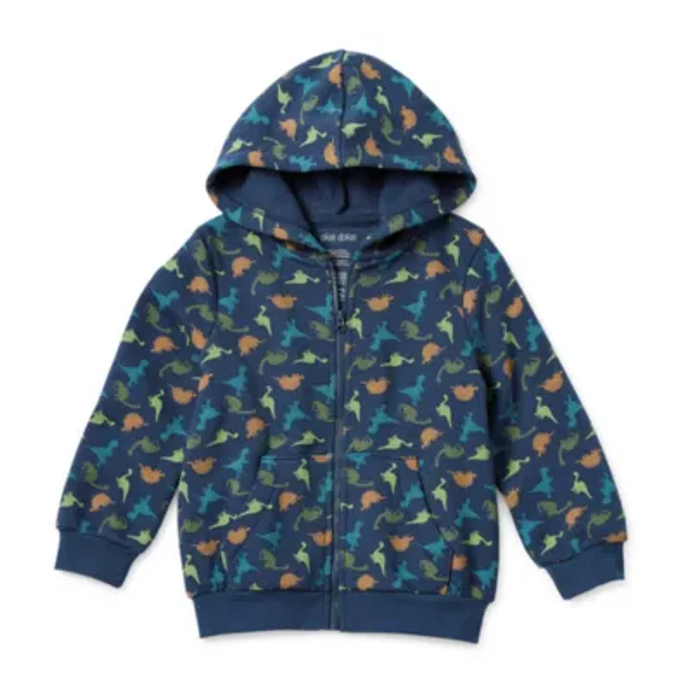 Okie Dokie Toddler Boys Fleece Lightweight Dino Jacket