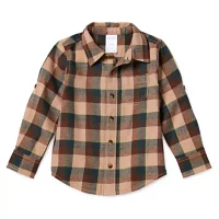 Okie Dokie Toddler & Little Boys Long Sleeve Flannel Shirt