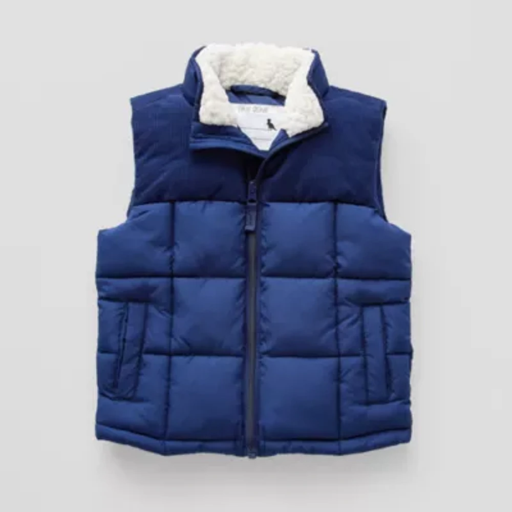 Okie Dokie Corduroy Trim Boys Puffer Vest