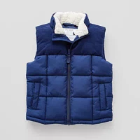 Okie Dokie Corduroy Trim Boys Puffer Vest