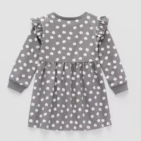 Okie Dokie Toddler & Little Girls Long Sleeve Sweatshirt Dress