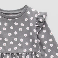 Okie Dokie Toddler & Little Girls Long Sleeve Sweatshirt Dress