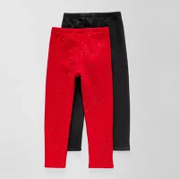 Okie Dokie Toddler & Little Girls 2-pc. Fleece Skinny Full Length Leggings