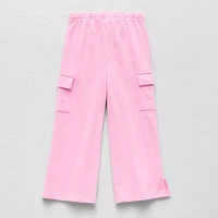 Okie Dokie Toddler & Little Girls Wide Leg Cargo Pant