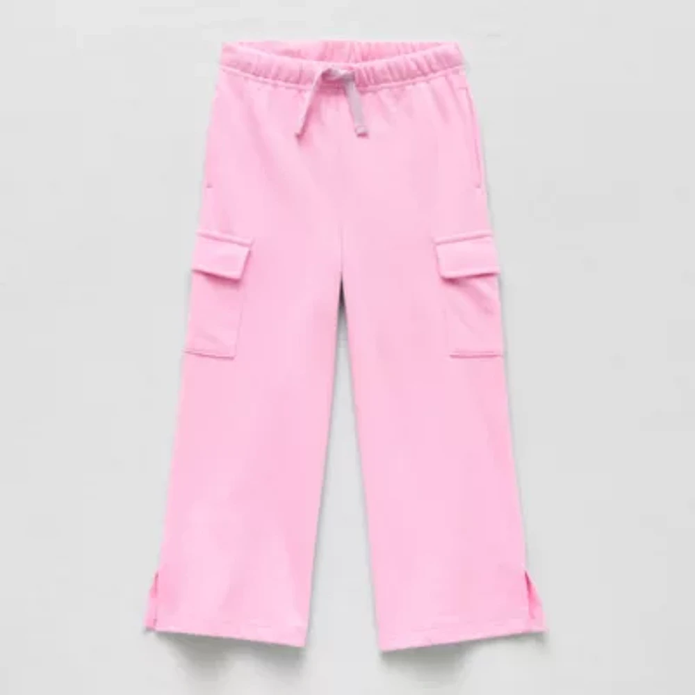 Okie Dokie Toddler & Little Girls Wide Leg Cargo Pant