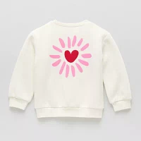 Okie Dokie Toddler & Little Girls Crew Neck Long Sleeve Fleece Sweatshirt