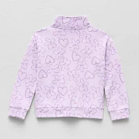 Okie Dokie Toddler & Little Girls Long Sleeve Quarter-Zip Pullover