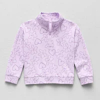 Okie Dokie Toddler & Little Girls Long Sleeve Quarter-Zip Pullover