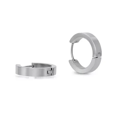 Mens Stainless Steel Hoop Earrings